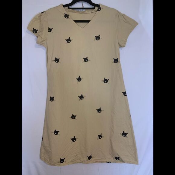 MISSLOOK tan cat shift dress size L - Picture 1 of 8